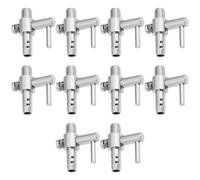 VGOL Distributore di valvole dell'aria a senso singolo, in acciaio inox, per acquario, 10 pezzi, 4 mm