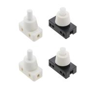 VGOL Interruttore A Pulsante In Miniatura 250 V 10 A Interruttore A Pulsante Pulsante Di Controllo ON/OFF Per Lampada Da Scrivania luce interruttore Lampadina 2 Bianco + 2 Nero