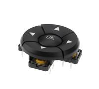 VGOL Interruttore Direzionale A 5 Vie Con Funzione Freccia OK B3F-4055 Compatibile con Tappo A14 Nero