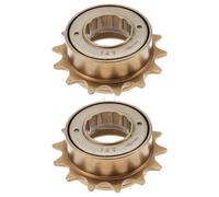 VGOL Pignone per bicicletta a velocità singola 14T, filettatura da 34 mm, adatto per biciclette BMX con assi da 10 mm e adatto per biciclette pieghevoli da strada di montagna, 2 pezzi