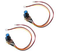 VGOL Potenziometro Rotativo Lineare Conico Da 10K OHM 2 Pezzi 5 Fili Con Connettore XH2.54 A 2 Pin E 3 Pin Tappo Coprimanopola Nero.