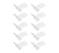VGOL Set di 10 tappi antipolvere tipo C e jack per auricolari da 3,5 mm in gomma USB C tappi antipolvere bianchi per tutti i dispositivi Android di tipo C