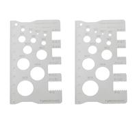 VGOL Set di 2 calibri da 100 mm in acciaio inox per misurare le dimensioni delle filettature
