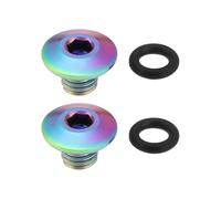 VGOL Set di 2 viti di spurgo per bicicletta, con anello a O Ring, vite TC4 in lega di titanio M5 x 10 mm, compatibili con Shimano XT SLX Zee Deore LX (colorati)