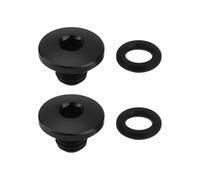 VGOL Set di 2 viti di spurgo per bicicletta, con anello a O Ring, vite TC4 in lega di titanio M5 x 10 mm, compatibili con Shimano XT SLX Zee Deore LX (nero)