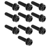 VGOL Viti di ricambio per supporto TV M4 x 16 mm, con rondelle, compatibili con Sony K-55S20M2, colore nero, 10 pezzi