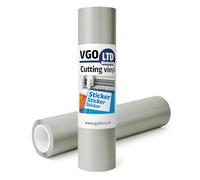 vgoltd Rotolo di vinile adesivo permanente da taglio, per tazze, finestre, casa, progetti fai da te e decalcomanie (grigio chiaro, 30 x 200 cm)