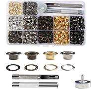 VGOODALL Occhiello Strumento Kit, 400 Pezzi Grommet Kit Occhielli in Metallo per Teloni Borse Scarpe Abbigliamento