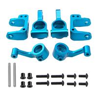 Vgoohobby Blocchi per ruote in metallo e blocchetti sterzo e supporti per assi stub Sostituzione di ECX234000 Compatibile con ECX 1/10 2WD Ruckus Axe Brutus Circuit AMP MT/DB Crush RC Buggy Tuck