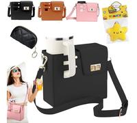 Vgpbphj Borsa a tracolla portatile per esterni, borsa portatile con 2 tracolla regolabile, borsa Stanley con divisore, Nero