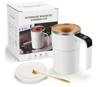 Vgpbphj SpinBrew Mug - Tazza da caffè magnetica auto-mescolante con display della temperatura, 2026, tazza magnetica automatica per mescolare, tazza ricaricabile per caffè, latte e altre bevande
