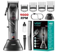 VGR 269 - Tagliacapelli professionale da uomo, regolabile elettricamente, set di taglio a T ricaricabile USB, indicatore LED Barber Clipper, VGR-269