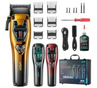 VGR 668 Tagliacapelli Uomo Professionale per Senza Fili, Macchinetta per Capelli da 11000 Giri/Min con Motore Vettoriale, Ricarica USB, 6 Pettini Guida, 2 Cover Extra e Custodia di Qualità