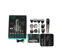 VGR Multifunzionale Hair Clipper USB Ricarica Uomo Tuta Elettrica Tagliacapelli Rasoio Trimmer 029 (Nero)