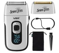 VGR Rasoio elettrico da uomo 7500 giri min rasoio a batteria ricaricabile USB da 150 minuti per viso barba collo testa calva