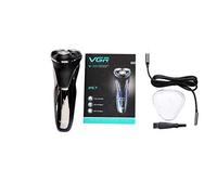 VGR Rasoio elettrico da uomo a tre teste USB rasoio elettrico (blu)