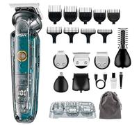 VGR Rasoio elettrico da uomo ricaricabile tramite USB-C All in One Grooming 180 Min Battery IPX6 Waterproof Cordless Hair Clippers - Rasoio elettrico maschio per viso, orecchio, naso, testa, corpo