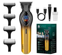 VGR Rasoio elettrico per barba da uomo, ricaricabile, 7000 giri/min, USB-C, batteria da 200 minuti, lame in ceramica, tagliacapelli senza fili, kit per la cura del viso maschile, tagliacapelli a testa