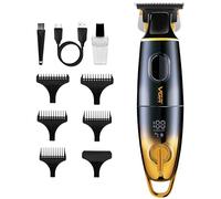VGR Rasoio elettrico per barba da uomo, ricaricabile tramite batteria USB-C da 180 minuti, 7000 giri/min, lame professionali in ceramica, rasoio senza fili, per viso, testa, collo, basette, baffi