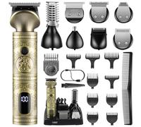 VGR Regolabarba uomo Rasoio Elettrico Barba Capelli Corpo, Kit Completo per la Cura della Barba, Trimmer T-Blade, 7 in 1