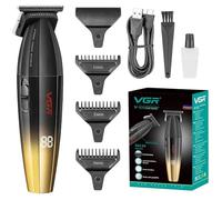 VGR Tagliacapelli da uomo senza fili professionale da barbiere 9000 giri/min elettrico USB-C ricaricabile batteria 240 min DLC e lame in ceramica per precisione barba dettagli bordi outliner barbiere