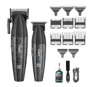 VGR Trimmer per capelli senza fili per uomo - Combo professionale da barbiere 9000 giri/min - Macchina da taglio elettrica ricaricabile USB-C - Kit da taglio