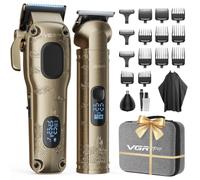 VGRPRO Set Tagliacapelli uomo professionale e Trimmer Capelli, Con Custodia | Kit Taglia capelli per uomo Elettrico,Senza Fili Macchinetta per Capelli,14 pettine fade, Silenziosa 70dB, Display LED