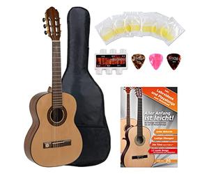 VGS Pro Arte GC-50 A - Set per chitarra da concerto 1/2 (include chitarra da concerto 1/2 VGS e 5 accessori, ideale per principianti), colore: Marrone