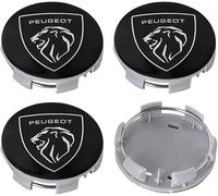 VGTDCDT 4 Pezzi Coprimozzo per Peugeot 2008 II Active/2008 GT/2008 Active Business 2019-2024 60mm, Coprimozzi Auto Auto Ruote Centro Cerchi Tappi Mozzo Ricambio Copri Ruota Trim,E