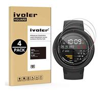 VGUARD 4 Pezzi Pellicola Protettiva in Vetro Temperato per Huawei Watch GT/GT Active/Garmin Swim 2 / Garmin Forerunner 45 Plus/Amazfit Verge/Verge Lite/Amazfit T-Rex/Fossil Gen 6 42mm