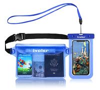VGUARD Kit Impermeabile con Borsa Impermeabile Sacca Impermeabile Marsupio e Custodia Impermeabile Smartphone per Sport Pesca Vela Escursione, Proteggere Il Tuo Cellulare, Portafoglio, ECC (Blu)