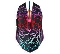 VGUARD Mouse da Gaming, Mouse con Filo USB, Mouse Ottico per PC Portatile Ergonomico, 6 Pulsanti Programmabili, 4 Regolabile DPI(800/1200/1600/2400), 7 Colori LED - Nero (Versione Aggiornata)