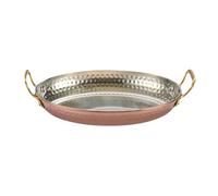 Vgvgaj in Acciaio Inossidabile,Vassoio Ovale con Manici | Vassoio in Acciaio Resistente al Calore per Cottura Carne Cena Frutti di Mare Servizio Aperitivo Introduzione Ristorante Casa