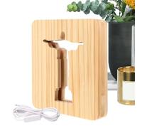 Vgvgaj Lampada Da Comodino In Legno A Forma Di Gesù Nightlight Gesù Lampada Da Comodino LED Cristo Gesù Lampade Da Scrivania In Legno Decorazione Di Gesù Per Altare 19x19x3 Cm