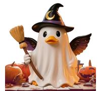 Vgvgaj Statuine Halloween - Statue Fantasma per Decorazioni Casa,Ornamenti Per Scrivania A Forma Di Che Tengono La Scopa Per Matrimonio Gotico Casa Stregata Feste Compleanno Finestra