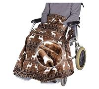 VGVSBG Coperta per Sedia A Rotelle Copertura Scalda Sedia A Rotelle con Tasche, Coperta Leggera per Sedia A Rotelle Copertura di Protezione per Gambe Gamba Calda per Anziani E D
