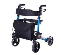VGVSBG Deambulatore Pieghevole, carrelli della Spesa Multifunzione, carrelli portaoggetti da Cucina Deambulatore Portatile per Anziani con Carrello Pieghevole a Quattro Ruote Carrelli per Anziani c