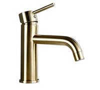 VGVSBG Rubinetto per lavandino del Bagno Rubinetti per lavabo Rubinetto per Bagno Miscelatore per lavabo Rotondo Opaco Rubinetto per lavandino Piccolo del Bagno