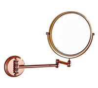 VGVSBG Specchio cosmetico per Trucco Specchio per Trucco Europeo da 8 Pollici a Parete Ingrandimento 3 Volte su Due Lati Bellezza Ultrasottile in Oro Rosa