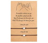 VGWON Braccialetti Amicizia 2 Braccialetti Da Coppia Di Amicizia A Lunga Distanza Promesse Bracciale Uguali Per Le Signore Pairs Migliori Amici Madre Figlia Cuore Infinito