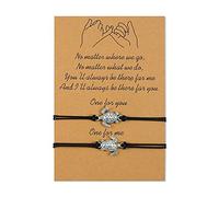VGWON Braccialetti Amicizia 2 Braccialetti Da Coppia Di Amicizia A Lunga Distanza Promesse Braccialetti Uguali Per Le Signore Pairs Migliori Amici Madre Figlia Tartaruga Marina