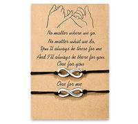 VGWON Braccialetti Amicizia 2 Braccialetti Da Coppia Di Amicizia A Lunga Distanza Promesse Braccialetti Uguali Per Le Signore Pairs Migliori Amici Madre Figlia Infinito