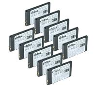 vhbw 10x batteria compatibile con Albrecht Tectalk Outdoor, TelMe Tourist Guide smartphone cellulare (900mAh, 3,7V, Li-Ion)