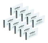 vhbw 10x batteria compatibile con Albrecht Tectalk Outdoor, TelMe Tourist Guide smartphone cellulare (650mAh, 3,7V, Li-Ion)