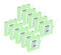 vhbw 10x batteria compatibile con Midland BATT8R, BATT-8R radio (600mAh, 4,8V, NiMH)