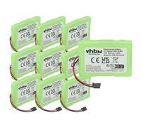 vhbw 10x batteria compatibile con Siemens Gigaset 3000 Micro, 3015 Micro, 3010 Micro telefono fisso cordless (500mAh, 3,6V, NiMH)