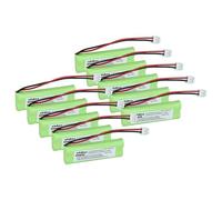 vhbw 10x batteria compatibile con Tevion Life S63036 telefono fisso cordless (500mAh, 2,4V, NiMH)