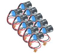 vhbw 10x batteria sostituisce LS14250-MR, FBT030A, FBT020A, ER3V/3.6V, NP8P-BT per Programmable Logic Controller (1000mAh, 3,6V, Li-MnO2)