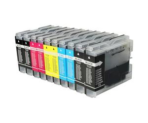 vhbw 10x cartucce compatibile con Brother serie MFC MFC-260C, MFC-440CN stampante (compatibile) - Sostituisce LC-1000, LC-970