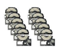 vhbw 10x Cassetta nastro sostituisce Epson SS9KW, LC-3WBN per etichettatrice 8m x 9 mm nero su bianco